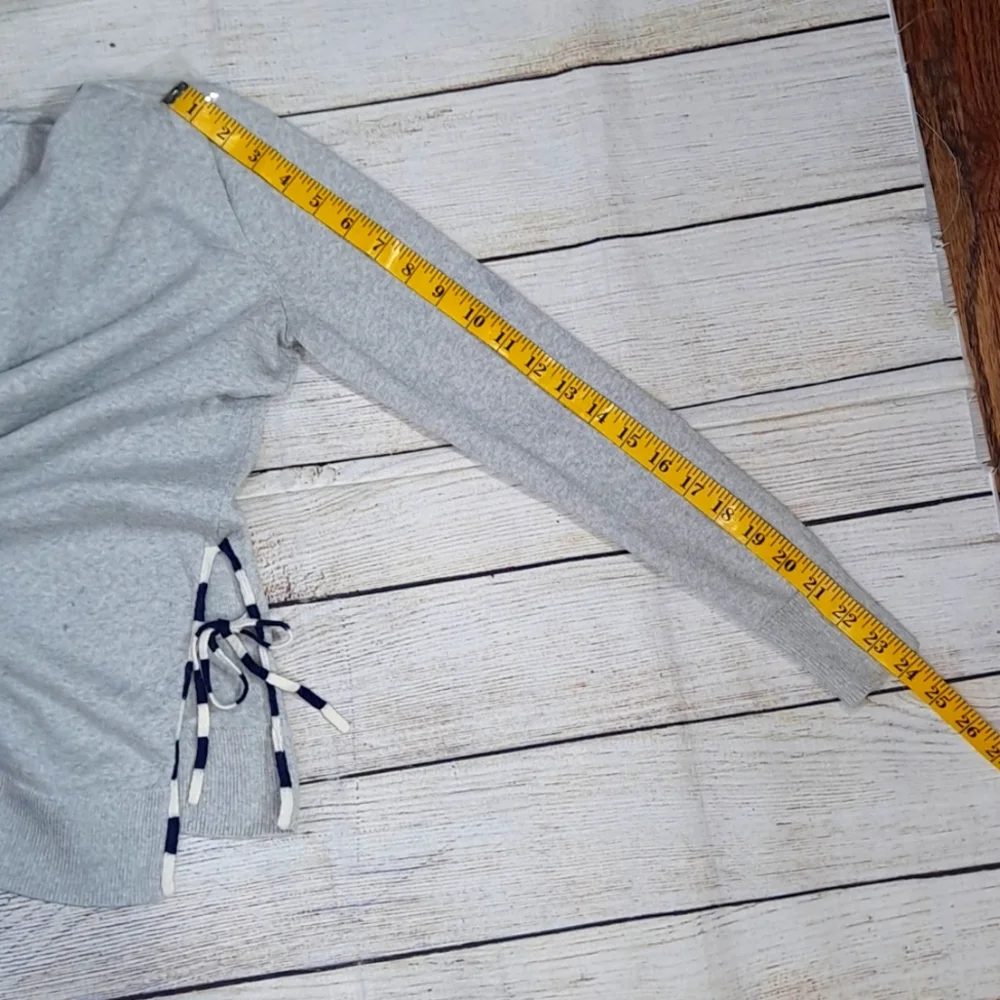 J. Crew Grey Tippi Side Tie Sweater